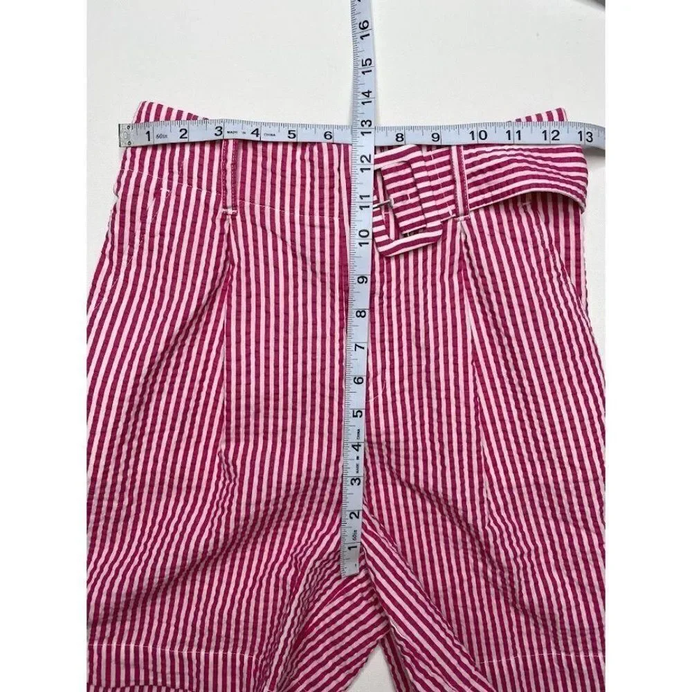 Striped High-Waist Pink Women’s Shorts